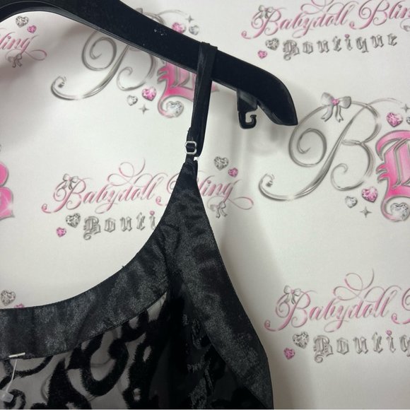 Versailles dress velvet paisley velour mesh black printed boho silky satin neck - Picture 6 of 9